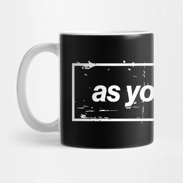 As You Were - The Mancunian Indie LG Statement Black by Butter Creative